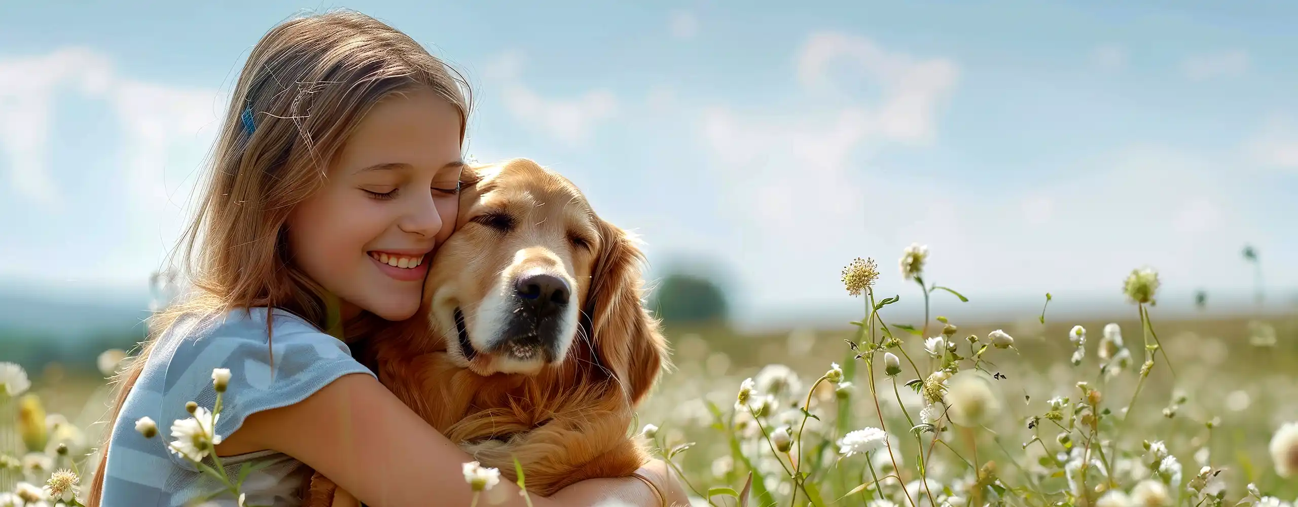 Der Hund als Freund Mädchen mit Hund