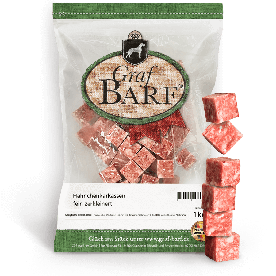 Graf Barf Hähnchenkarkassen fein zerkleinert Graf Barf Hähnchenkarkassen fein zerkleinert