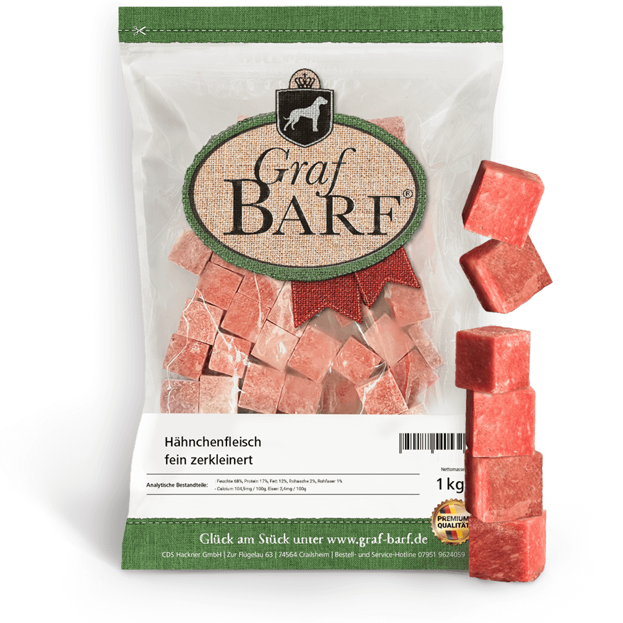 Graf Barf Hähnchenfleisch in Stücken gefroren BARF-Hähnchenfleisch in Stücken gefroren