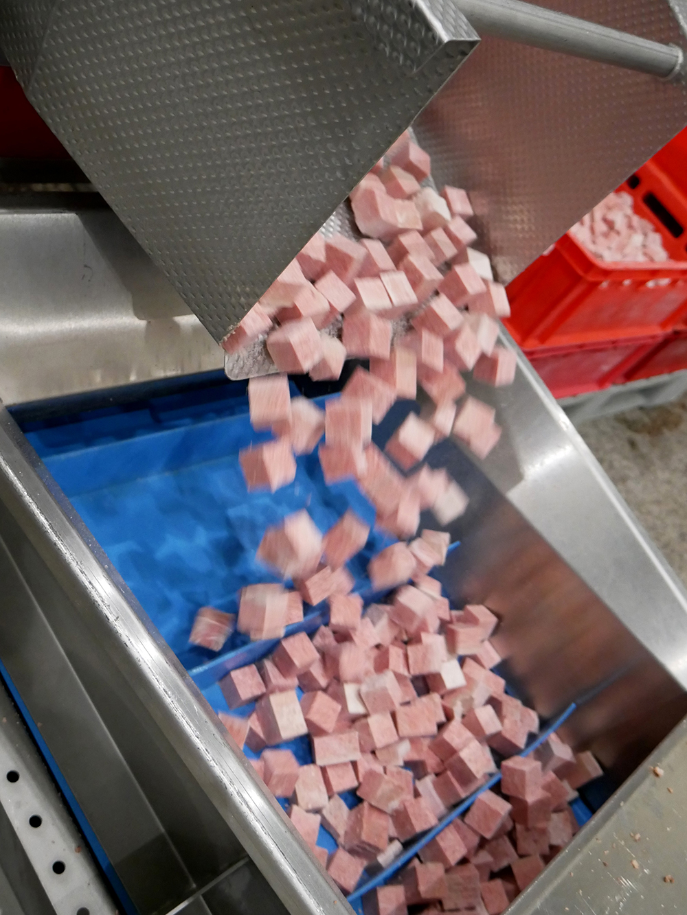 Graf Barf Produktion: geschnittene Würfel Graf Barf Produktion: geschnittene Würfel