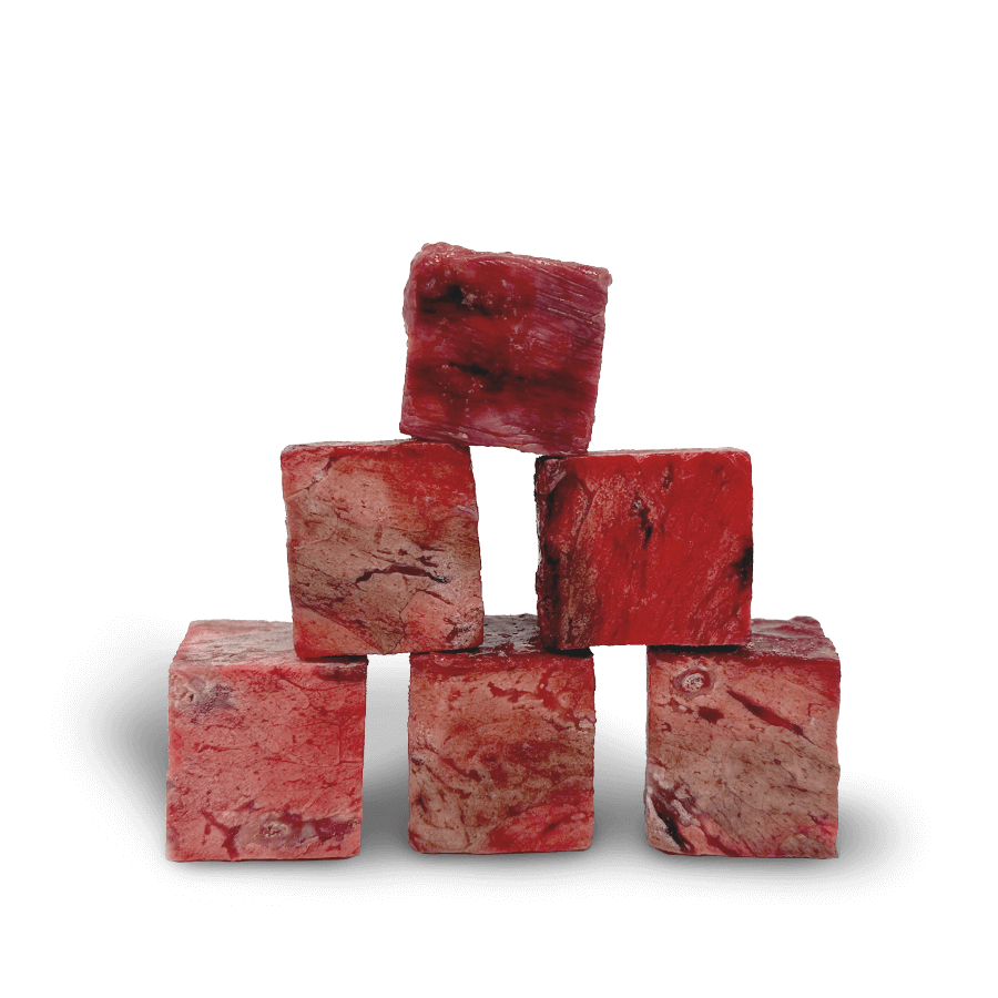 Büffel-Lunge in Würfeln