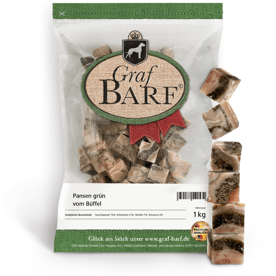 Graf Barf grüner Pansen vom Büffel