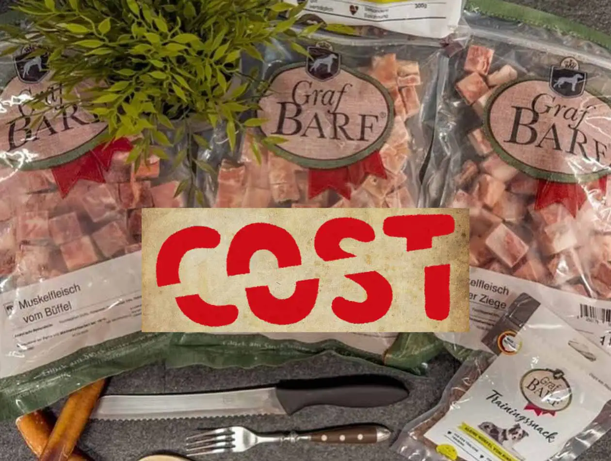 BARF Kostenrechnung mit Graf Barf Packungen mit Barf-Futter