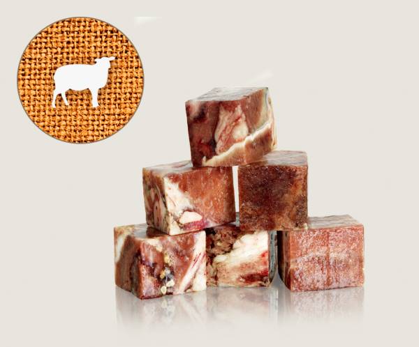 Graf Barf Muskelfleisch Lamm / Lammfleisch - hochwertige Rohfutterwürfel für Hunde bestellen! 
