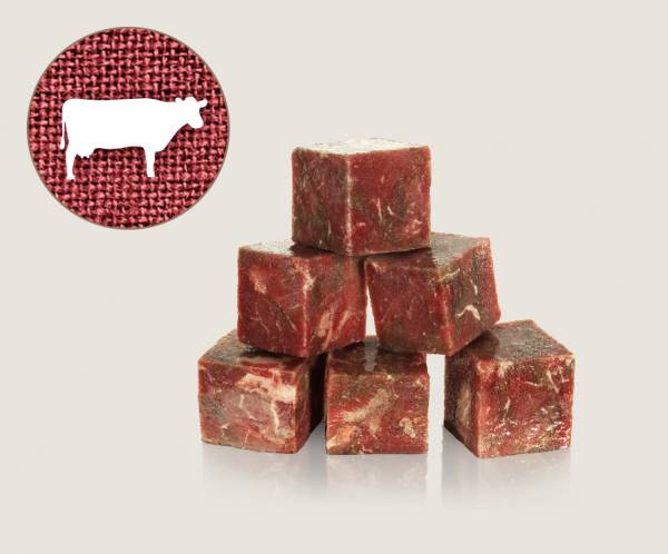 Graf Barf Muskelfleisch Premium Rind - hochwertige Rohfutterwürfel für Hunde bestellen! 