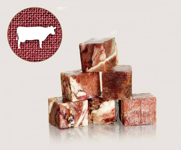 Graf Barf Muskelfleisch Rind - hochwertige Rohfutterwürfel für Hunde bestellen! 